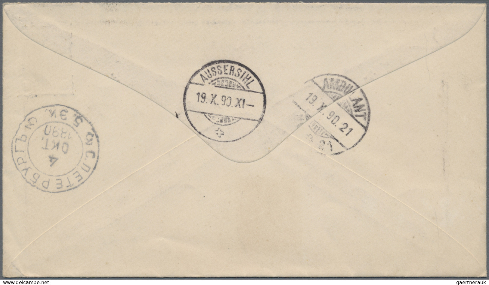 Finland - Postal Stationery: 1890/1891, Two Registered Stationery Envelopes (pen - Postal Stationery