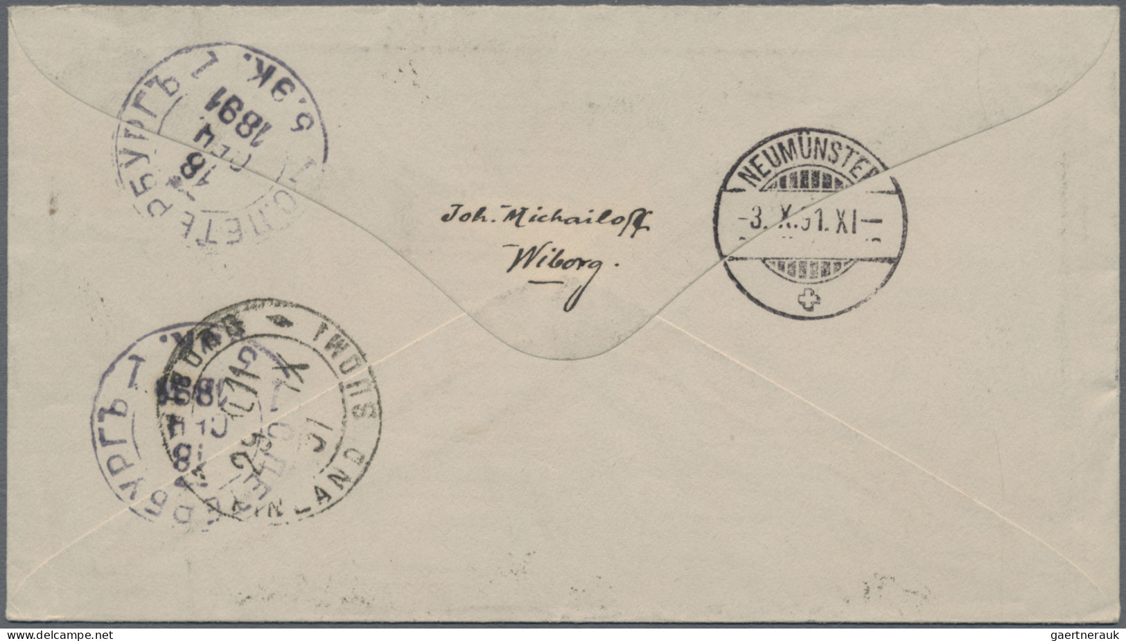 Finland - Postal Stationery: 1890/1891, Two Registered Stationery Envelopes (pen - Postal Stationery