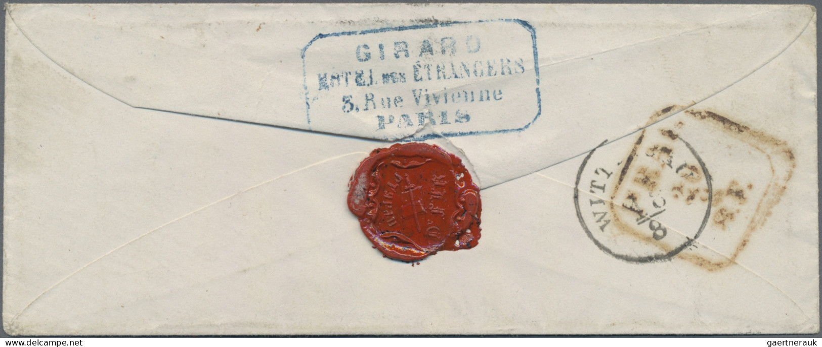 France: 1853, Napoleon III, 10 C. Bzw. 40 C., Letztere Minimal Berührt Auf Klein - Lettres & Documents