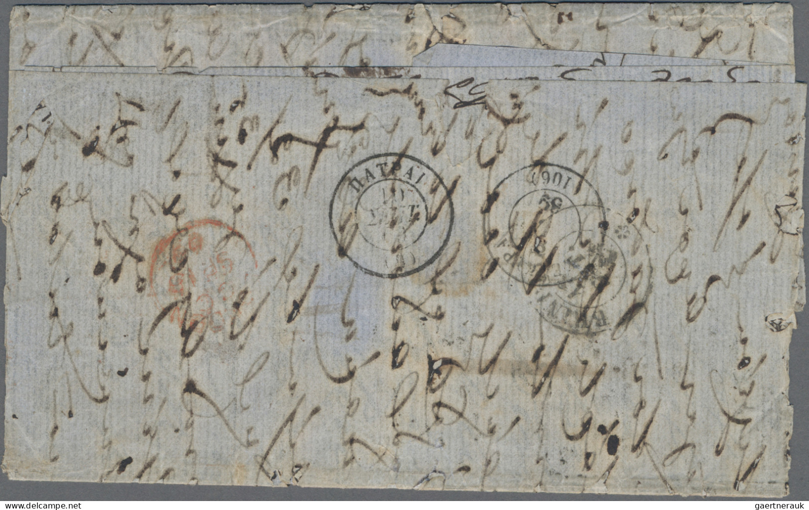 Great Britain: 1867, 2s. Blue, Well Perforated, Single Franking On Entire Letter - Briefe U. Dokumente