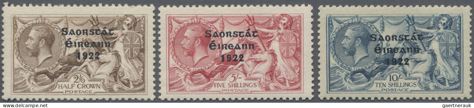 Ireland: 1922, "Saorstat" Overprints, Thom Printing, Wide Year Date, 2s.6d. Choc - Unused Stamps