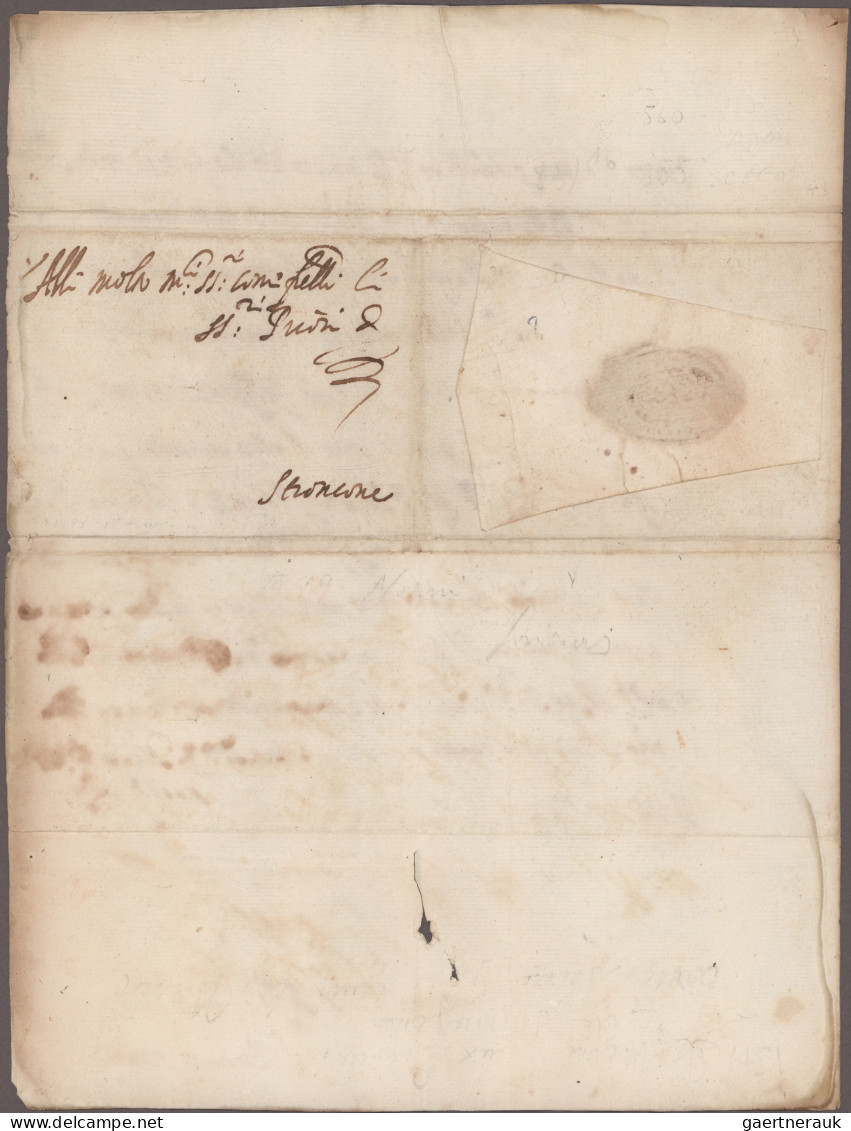 Italy -  Pre Adhesives  / Stampless Covers: 1599, Folded Letter From NARNI (near - ...-1850 Voorfilatelie