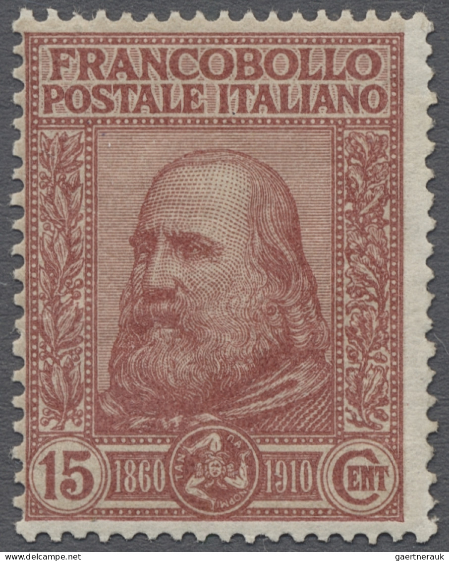 Italy: 1910, Garibaldi 4 Werte Komplett Postfrisch Signiert Dr. Chiavarello. Die - Mint/hinged