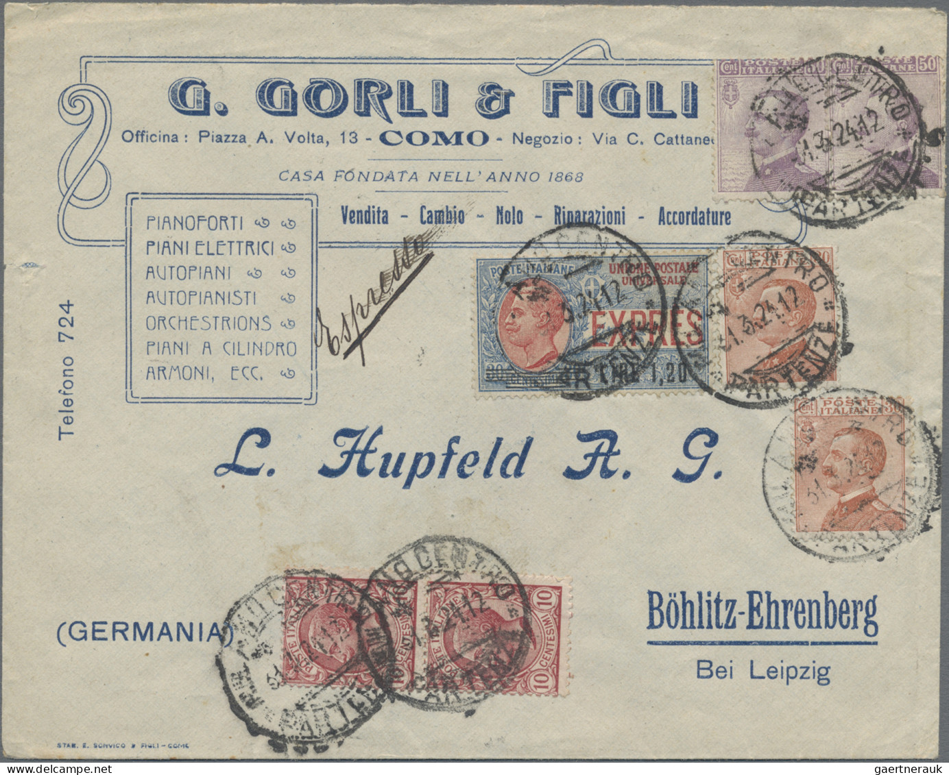 Italy: 1924/1933, 3 Three Express Covers Addressed For Austria Or Germany, Each - Marcofilie