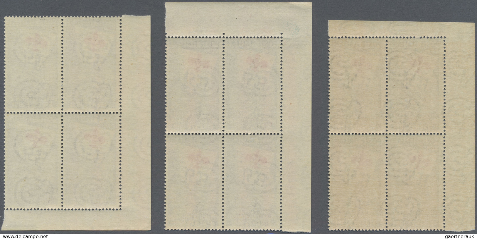 Italy: 1951, Gymnastics Competition, Complete Set In Corner Marginal Blocks Of F - 1961-70: Nieuw/plakker