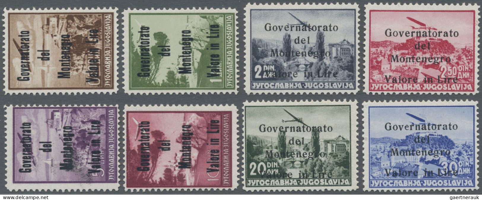 Italy: 1942. Montenegno Italian Occ. Sassone 10/17 Var, ** Sassone € 1.000 - Montenegro