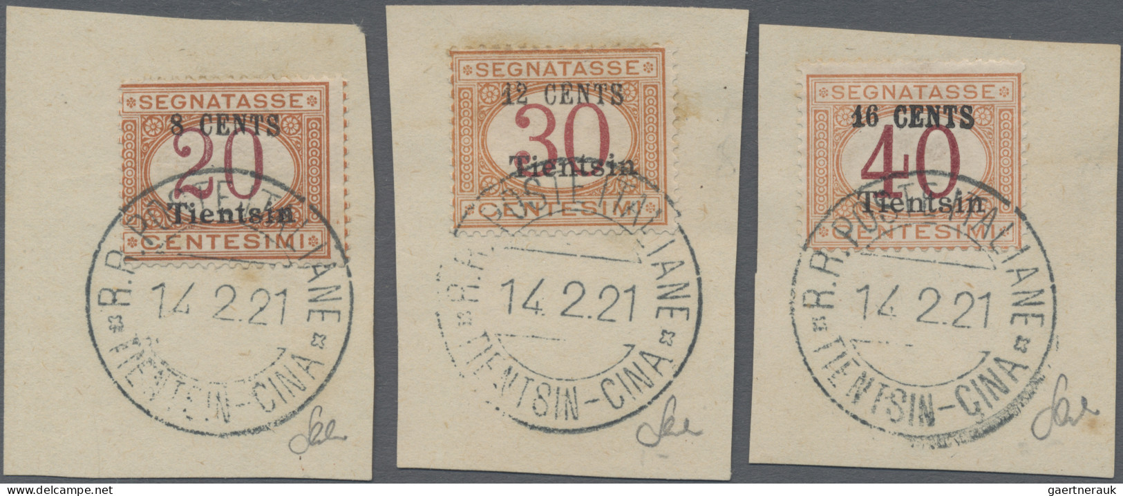 Italien POs In China - Postage Dues: 1918, Dues 8 C./20 C., 12 C./30 C. And 16 C - Pekin