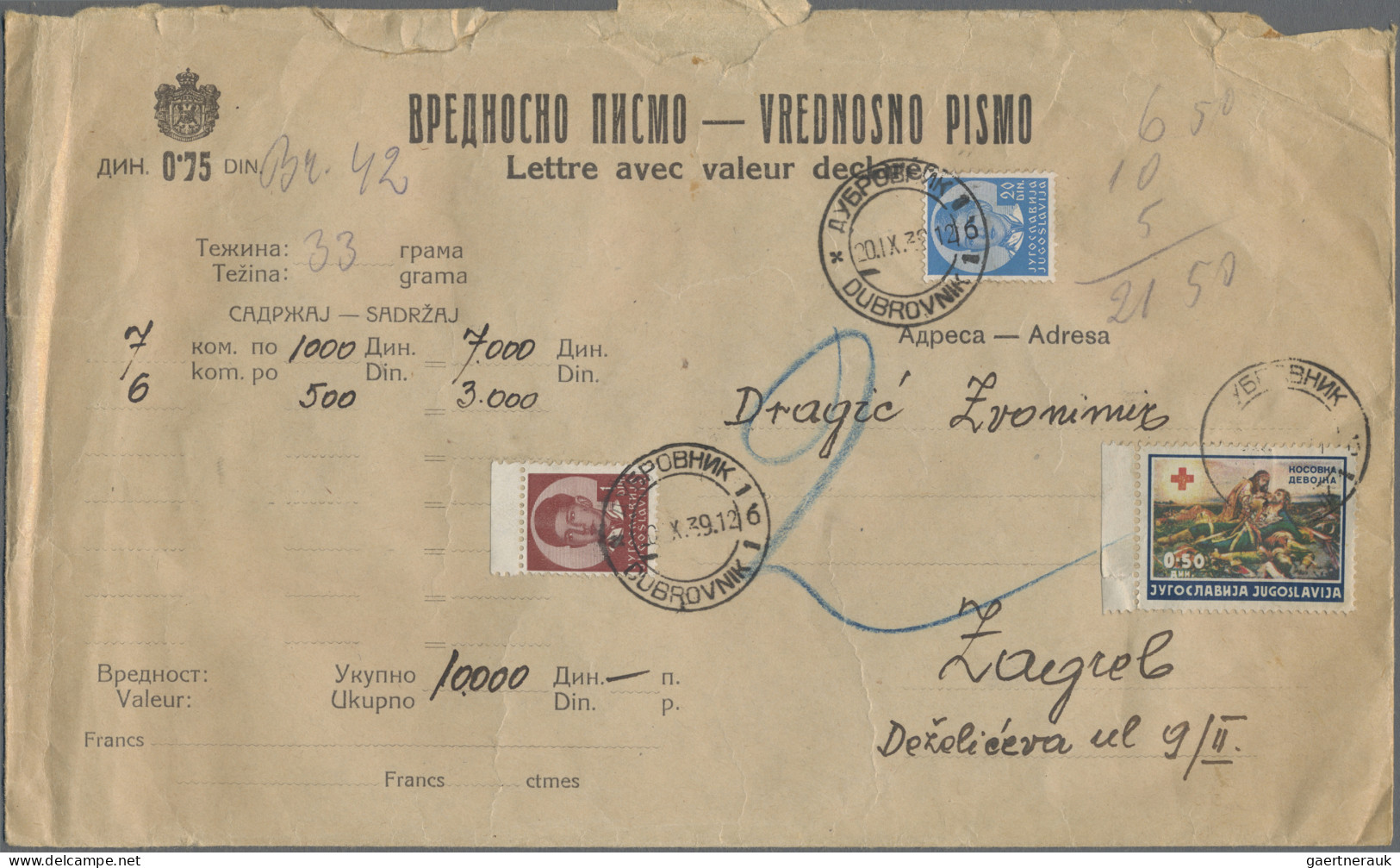 Yugoslavia: 1939, 0.50din. "Red Cross" 1938 Issue In Combination With King Peter - Bienfaisance