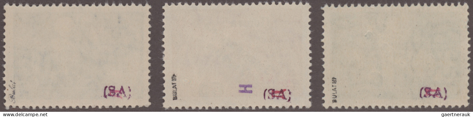 Carpathian Ukraine: 1945, On Christmas Stamp 1943, 60 On 4 F - 60 On 30 F, Three - Ukraine