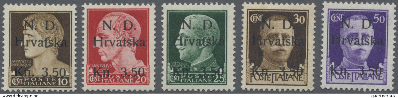 Croatia - Locals: 1944. SIBENIK ISSUE. Italian "Imperiale" Definitives Overprint - Kroatien