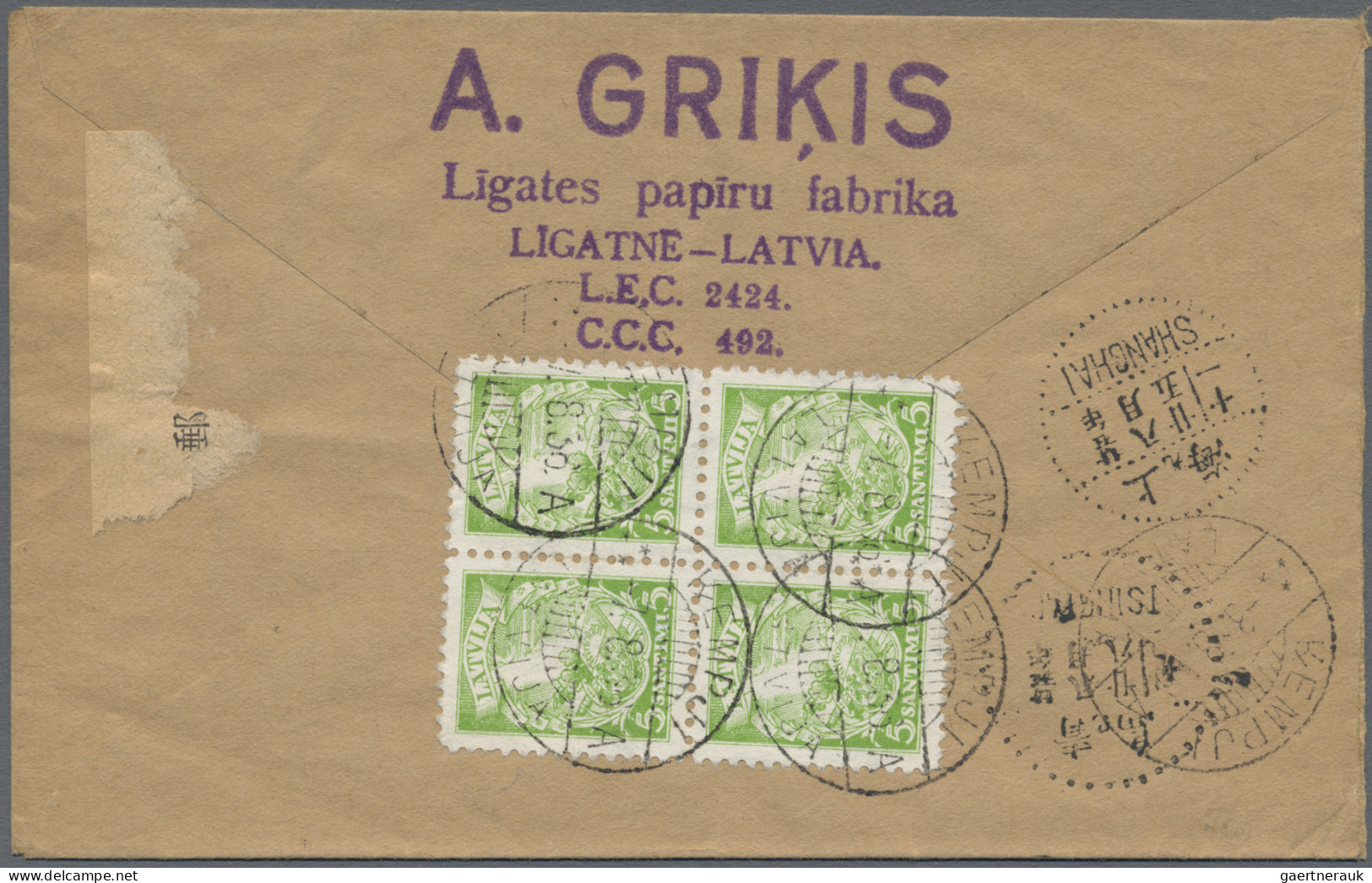 Latvia: 1936/37, Two Registered Letters From Kempji, Latvia To An Italian Soldie - Latvia
