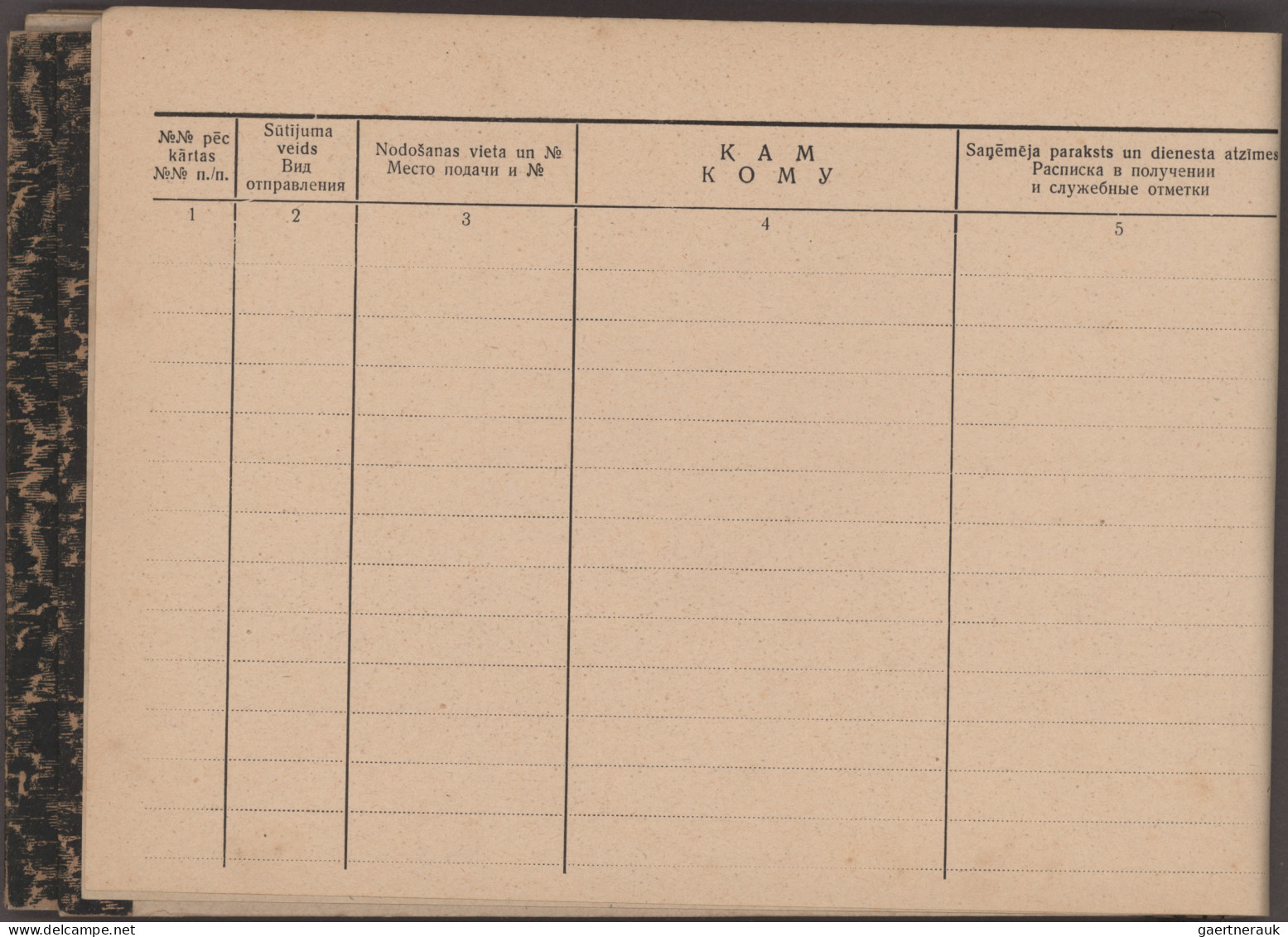 Latvia: 1941 Latvia, Soviet. Occ. Rare. Postal Special Book For The Registration - Lettland