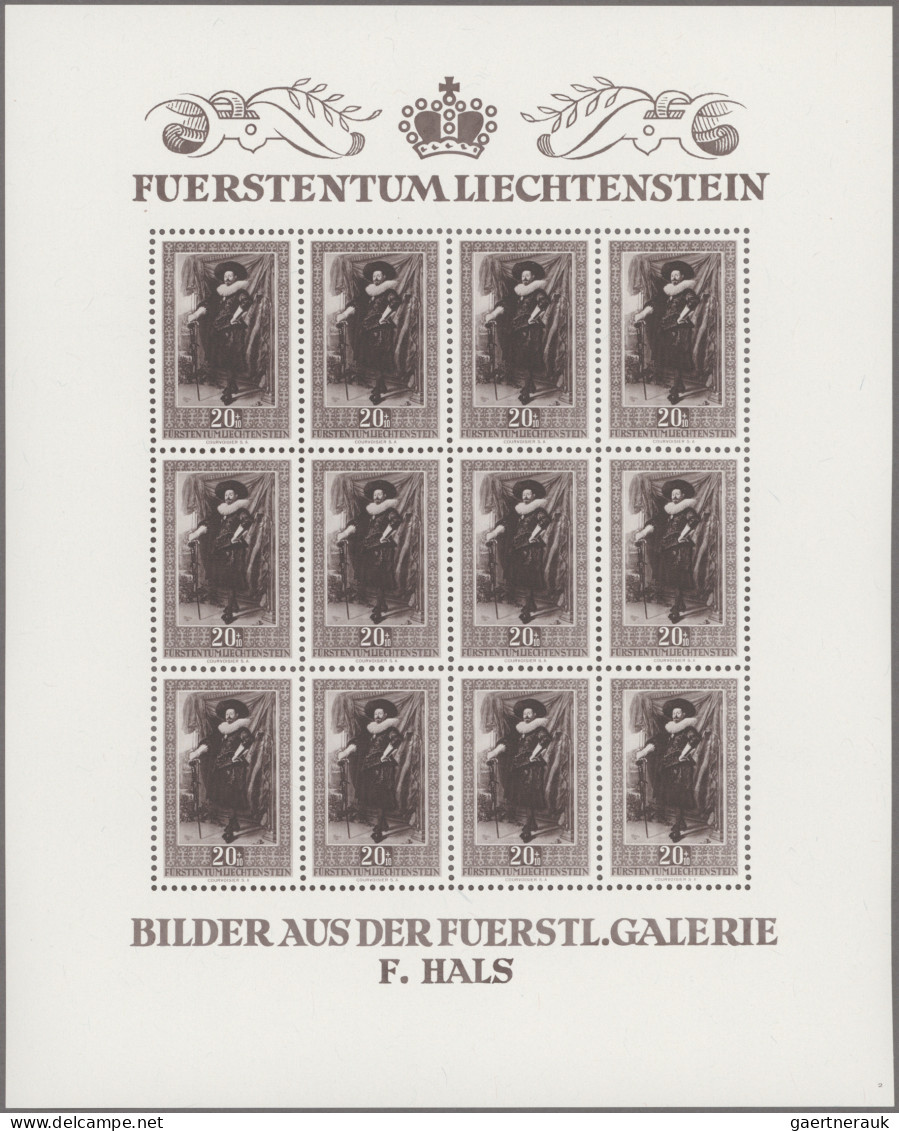 Liechtenstein: 1951, 10 Rp. - 40 Rp. Gemälde II Komplett In 3 Postfrischen Klein - Unused Stamps