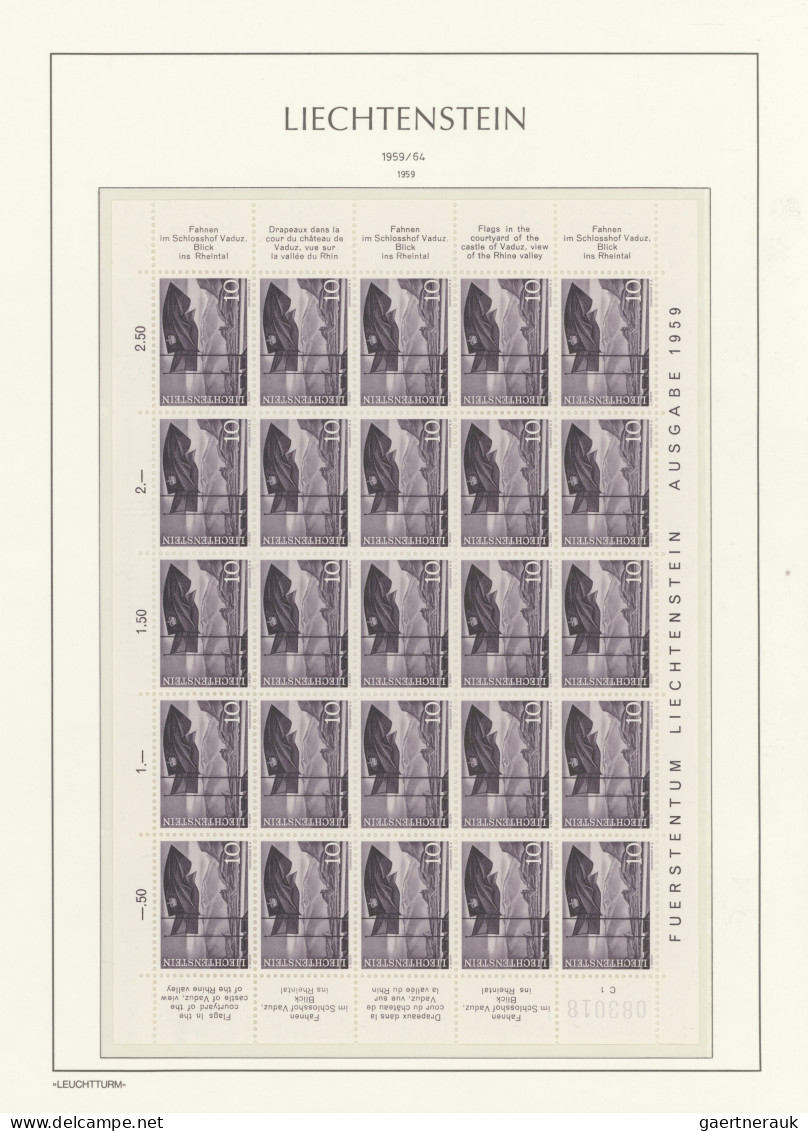 Liechtenstein: 1959/1964, Freimarken Ländliche Motive, 14 Verschiedene Werte In - Unused Stamps