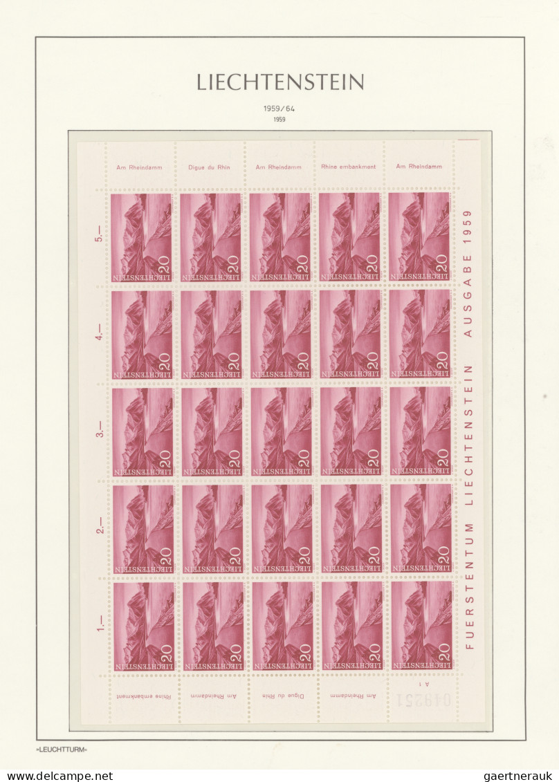 Liechtenstein: 1959/1964, Freimarken Ländliche Motive, 14 Verschiedene Werte In - Neufs