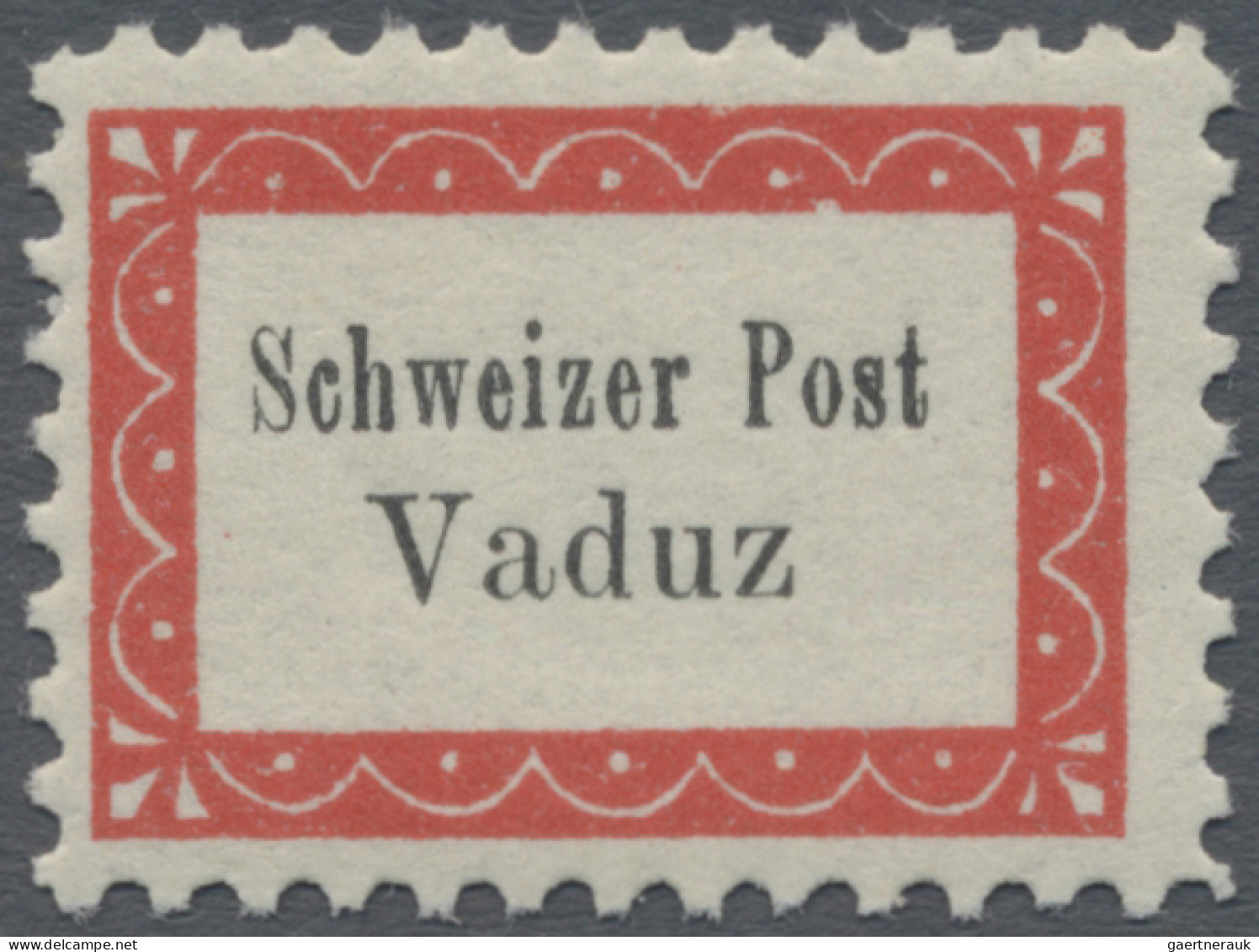 Liechtenstein - Botenpost Vaduz-Sevelen: 1918, (10 H) Botenpost-Etikette "Schwei - Other