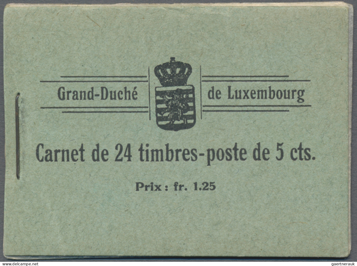 Luxembourg: 1895, Definitives Grand Duke Adolph, 1.25fr. Booklet Comprising Four - Other & Unclassified