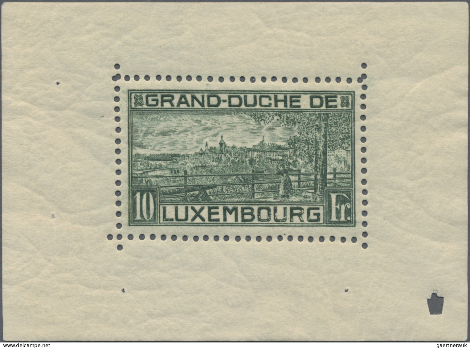 Luxembourg: 1923, Princess Souvenir Sheet, Mint Original Gum With Usual Irregula - Sonstige & Ohne Zuordnung