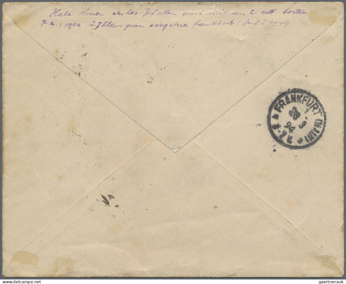 Montenegro - Postal Stationery: 1894, Stationery Envelope 10nkr. Blue Uprated By - Montenegro