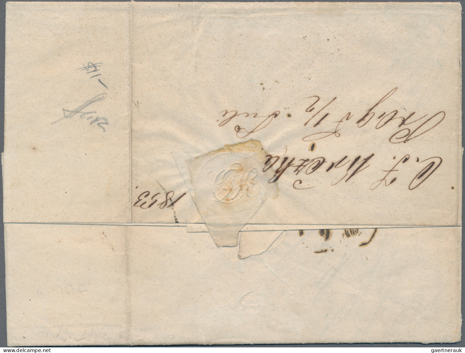 Österreich: 1850, 2 Kr. Schwarz, Handpapier, Type Ia (Scheintype Ib, Da Obere Re - Briefe U. Dokumente