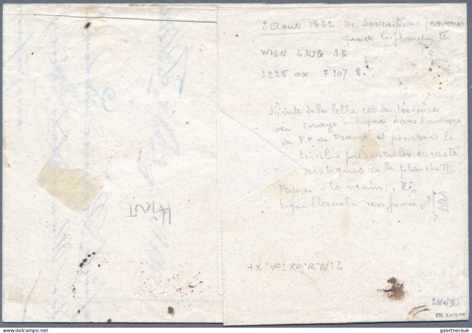 Österreich: 1850, 2 Kr. Schwarz, Type IIIa, Kabinettstück Als Einzelfrankatur Au - Briefe U. Dokumente