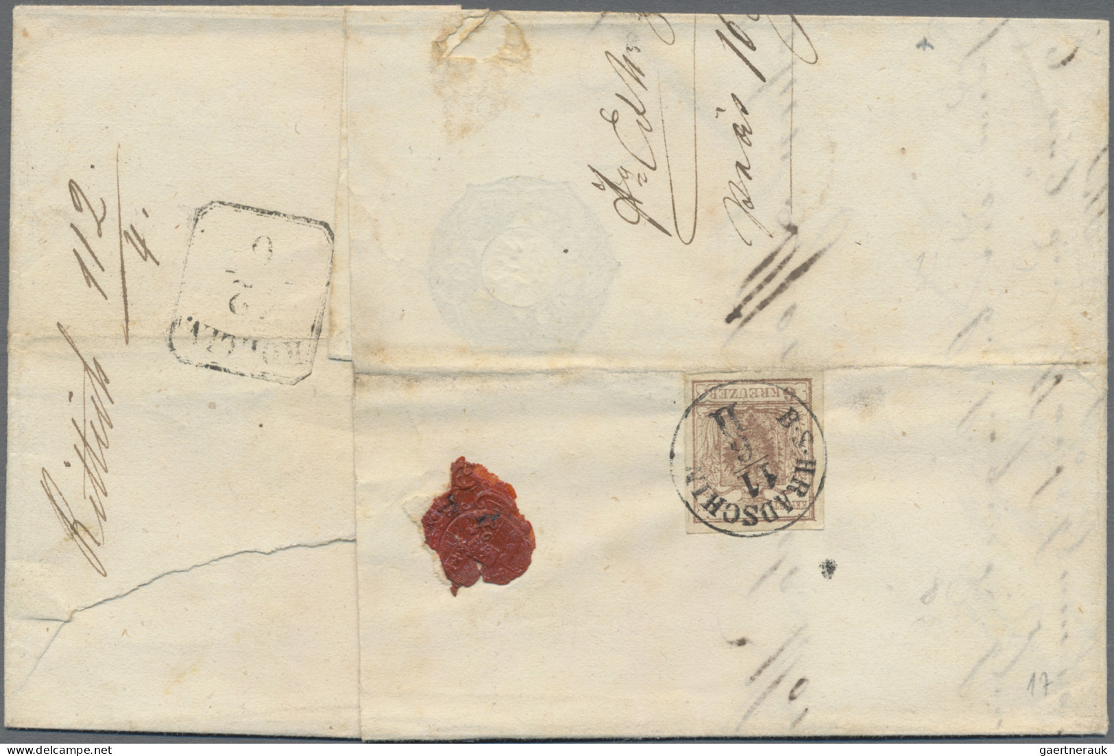 Österreich: 1850, 6 Kr. Braun, Handpapier, Type Ib, Zwei Exemplare, Je Frisch Bz - Brieven En Documenten