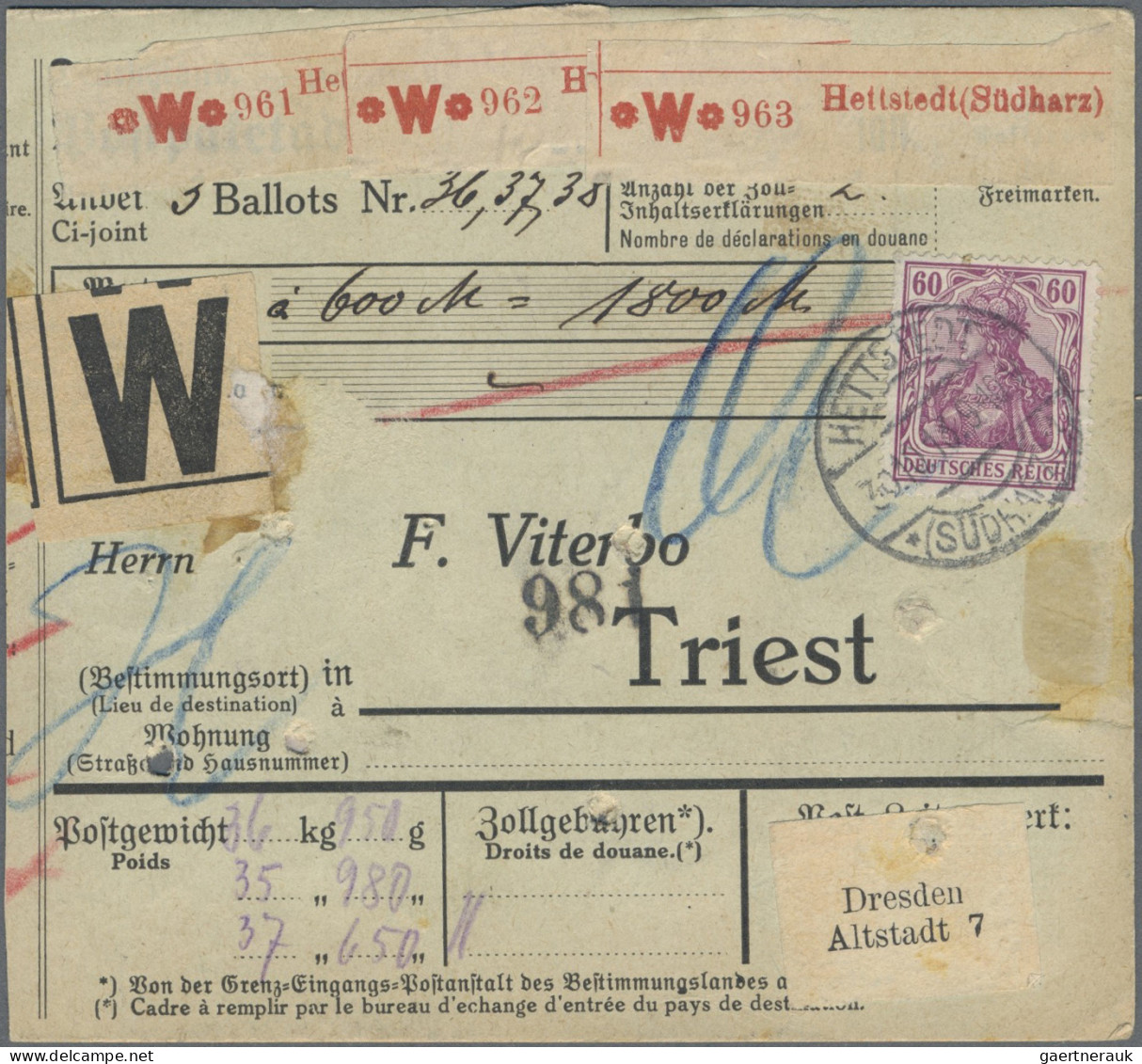 Österreich - Portomarken: 1908, 14 H., Waagerechter Dreierstreifen überklebt Auf - Postage Due