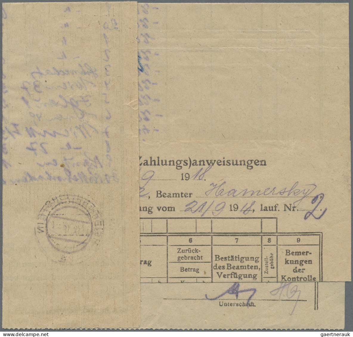 Österreich - Portomarken: 1916, 1 Kr. Dunkelgraublau, Mehrfachfrankatur Von Sech - Taxe