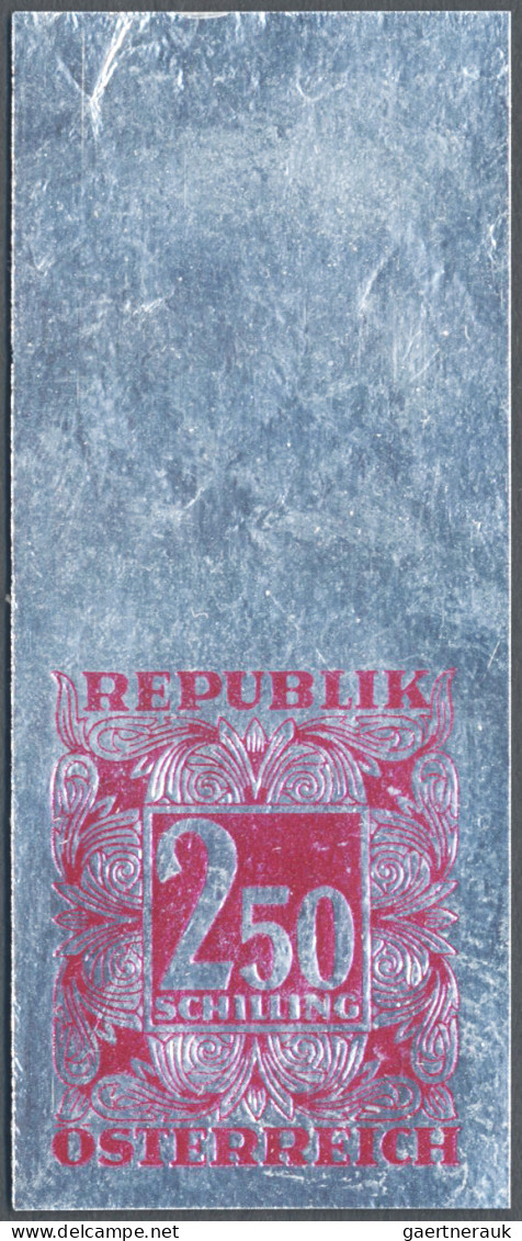 Österreich - Portomarken: 1949, Ziffern 2.50 Sch. Rot Auf Ungummierter Silberfol - Taxe