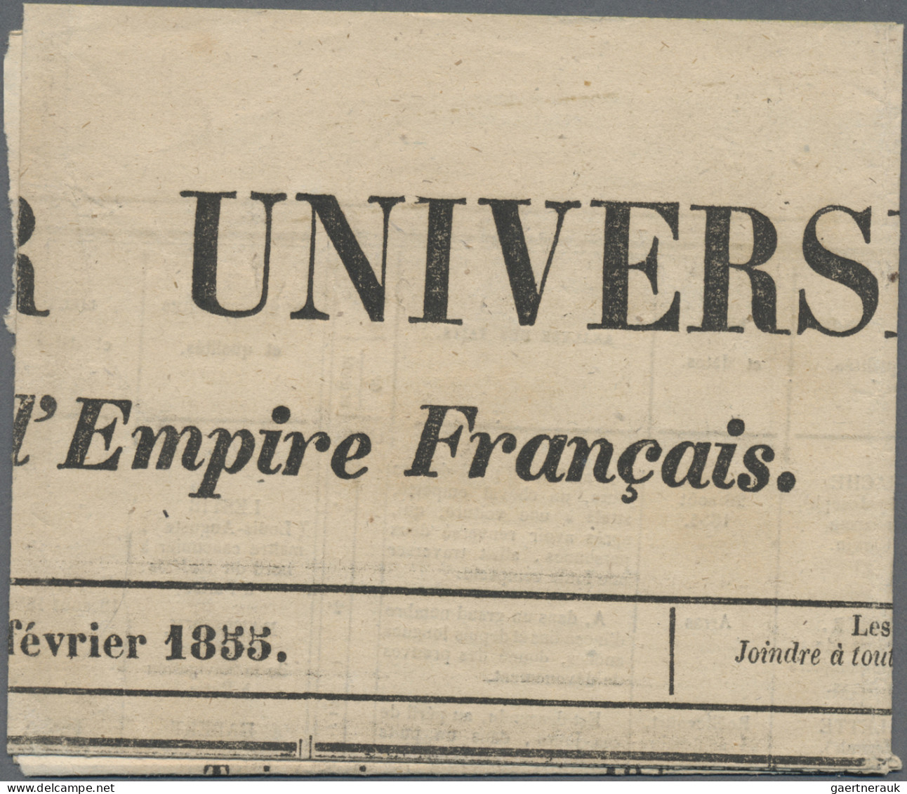 Österreich - Zeitungsstempelmarken: 1853, 2 Kr. Blaugrün, Auf Kpl. Zeitung Bzw. - Journaux
