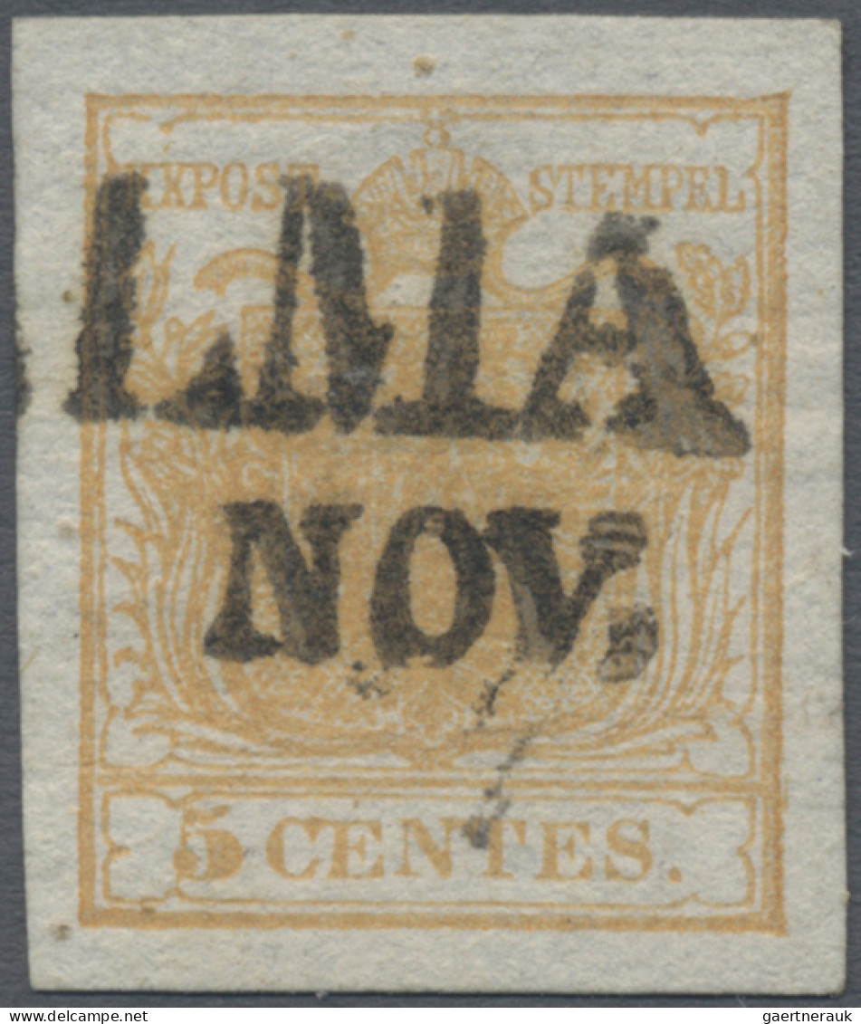 Österreich - Lombardei Und Venetien: 1850, 1 Cent. Braunorange Mit Sehr Zartem M - Lombardije-Venetië