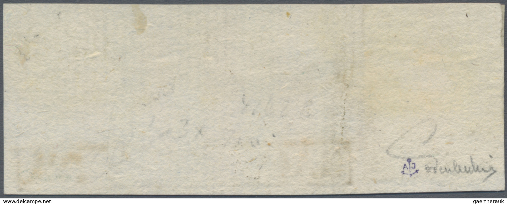 Österreich - Lombardei Und Venetien: 1850, 30 C Tiefdunkelbraun, Handpapier Type - Lombardo-Vénétie