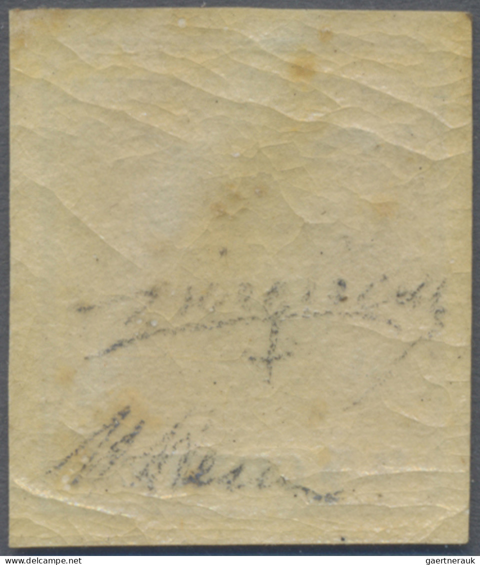 Österreich - Lombardei Und Venetien: 1850, 45 C. Schieferblau, Handpapier, Type - Lombardo-Venetien