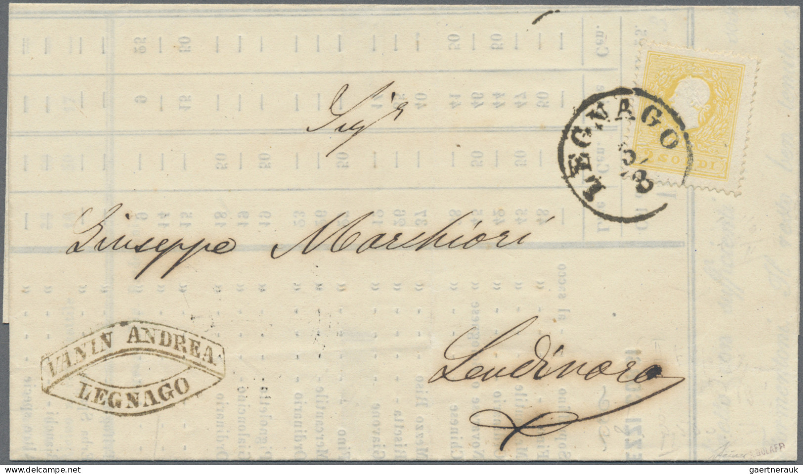 Österreich - Lombardei Und Venetien: 1859, 2 So. Gelb, Type II, Tadellose Einzel - Lombardo-Vénétie