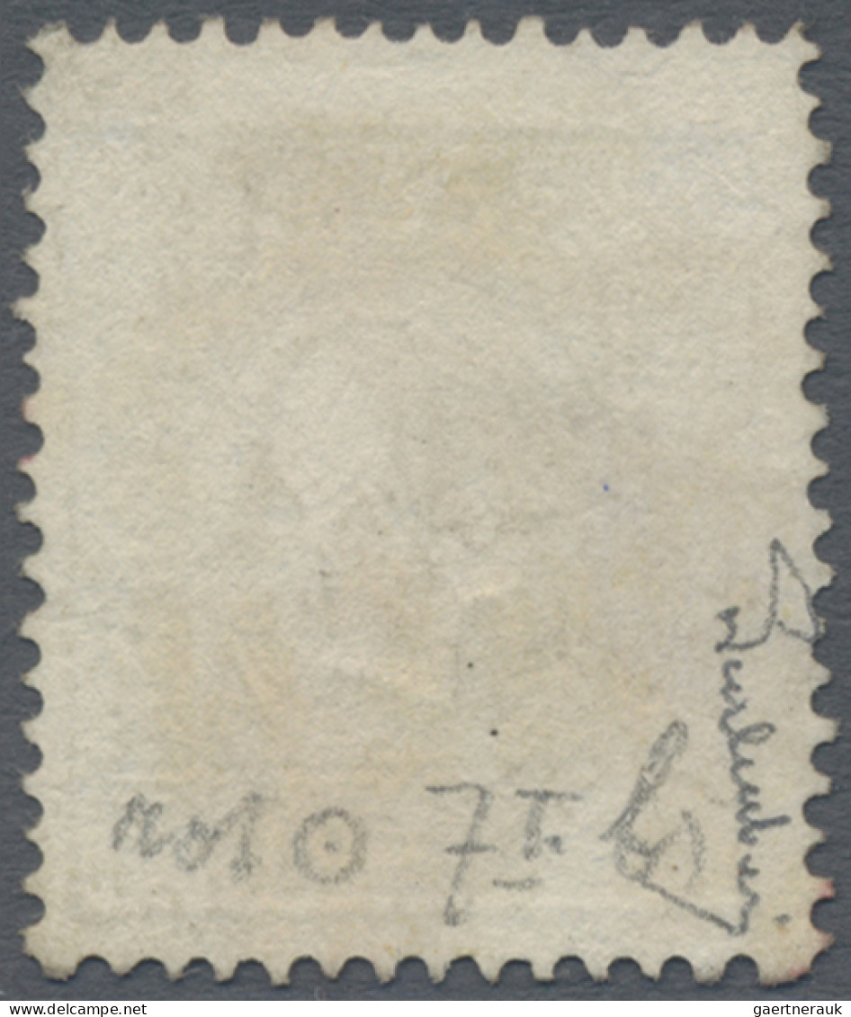 Österreich - Lombardei Und Venetien: 1858, 3 So. Grauschwarz, Type I, Roter Stem - Lombardije-Venetië