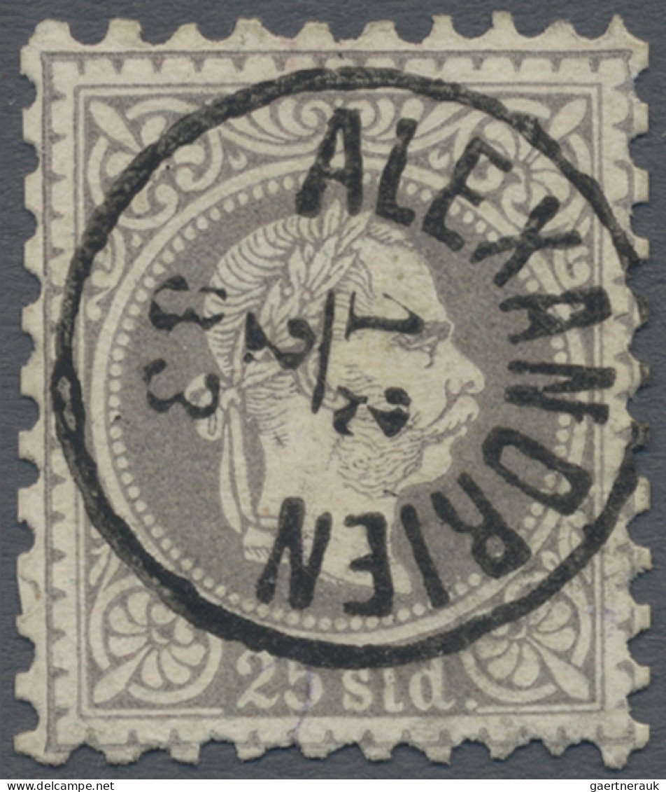 Österreichische Post In Der Levante: 1883 Kaiser Franz Joseph 25 So. Graulila Mi - Levante-Marken