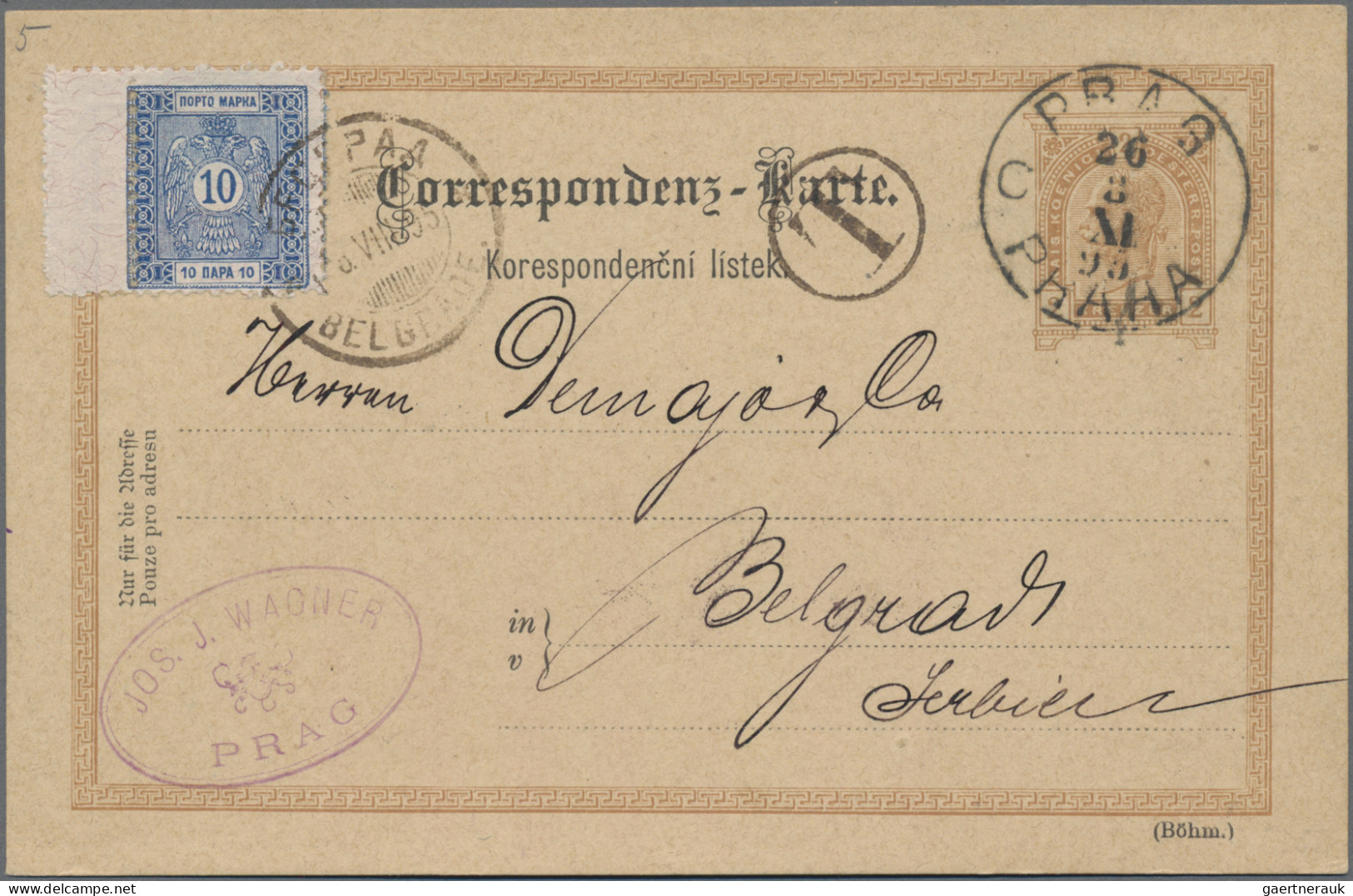 Österreich - Ganzsachen: 1895/1902, 2 Kr Braun (deutsch-böhmisch) Inlandspostkar - Andere & Zonder Classificatie