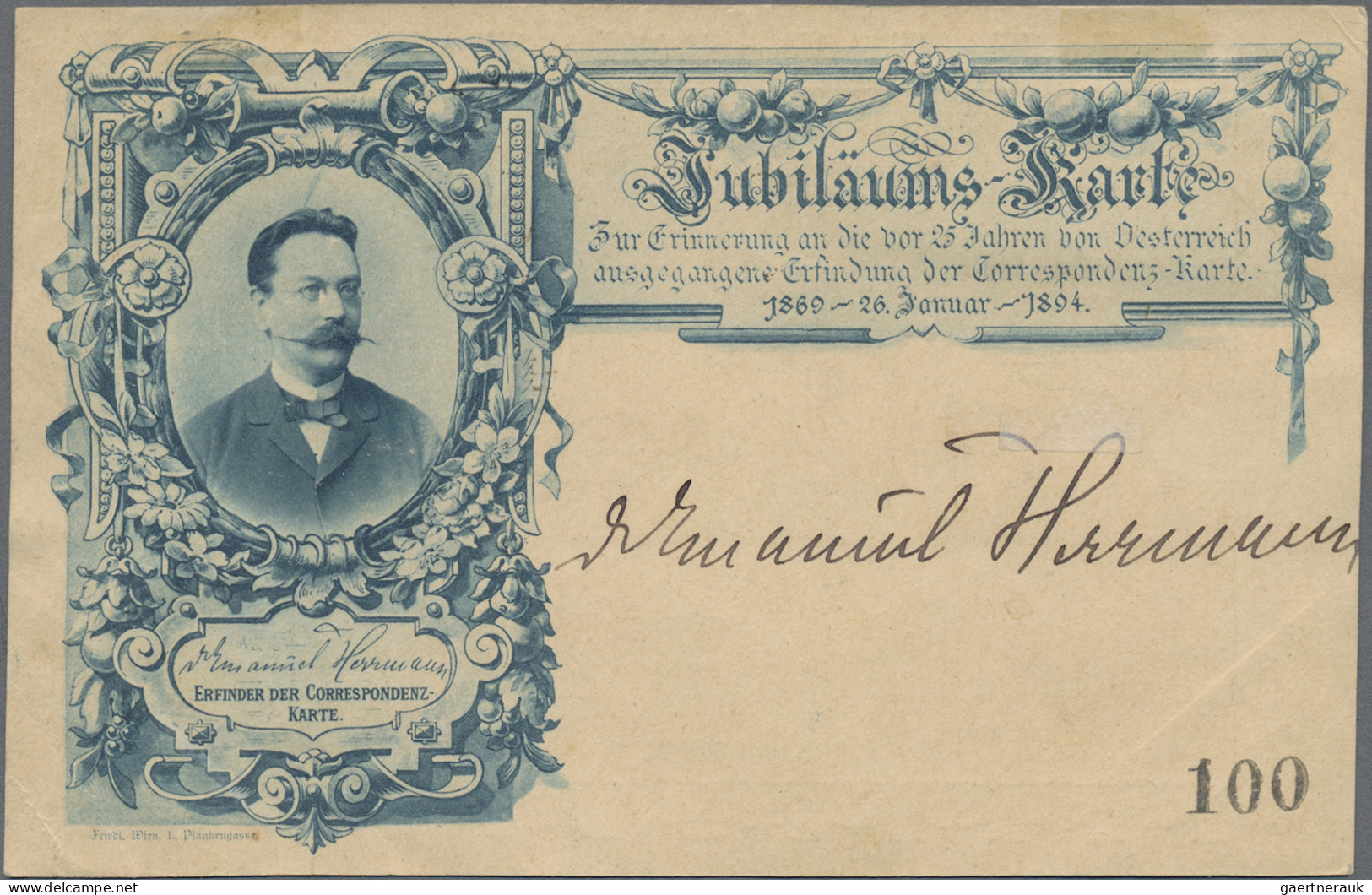 Österreich - Privatganzsachen: 1895, Privatganzsachenkarte 2 Kr. Braun "Jubiläum - Altri & Non Classificati