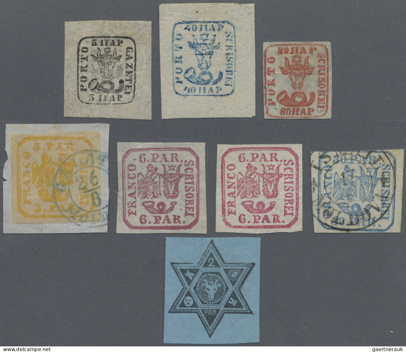 Romania: 1858-64 Complete Sets Of 1858 As Well As 1862-64 Issues, With The Three - Used Stamps