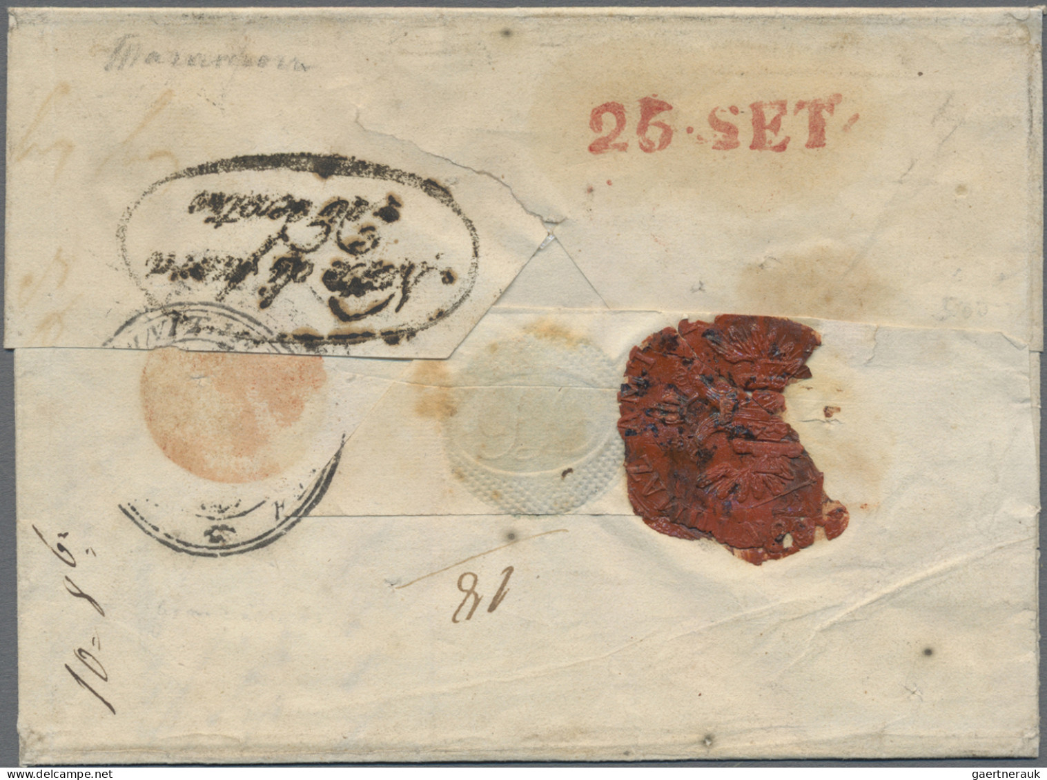 Russia -  Pre Adhesives  / Stampless Covers: 1831 Folded CHOLERA Cover From Taga - ...-1857 Préphilatélie