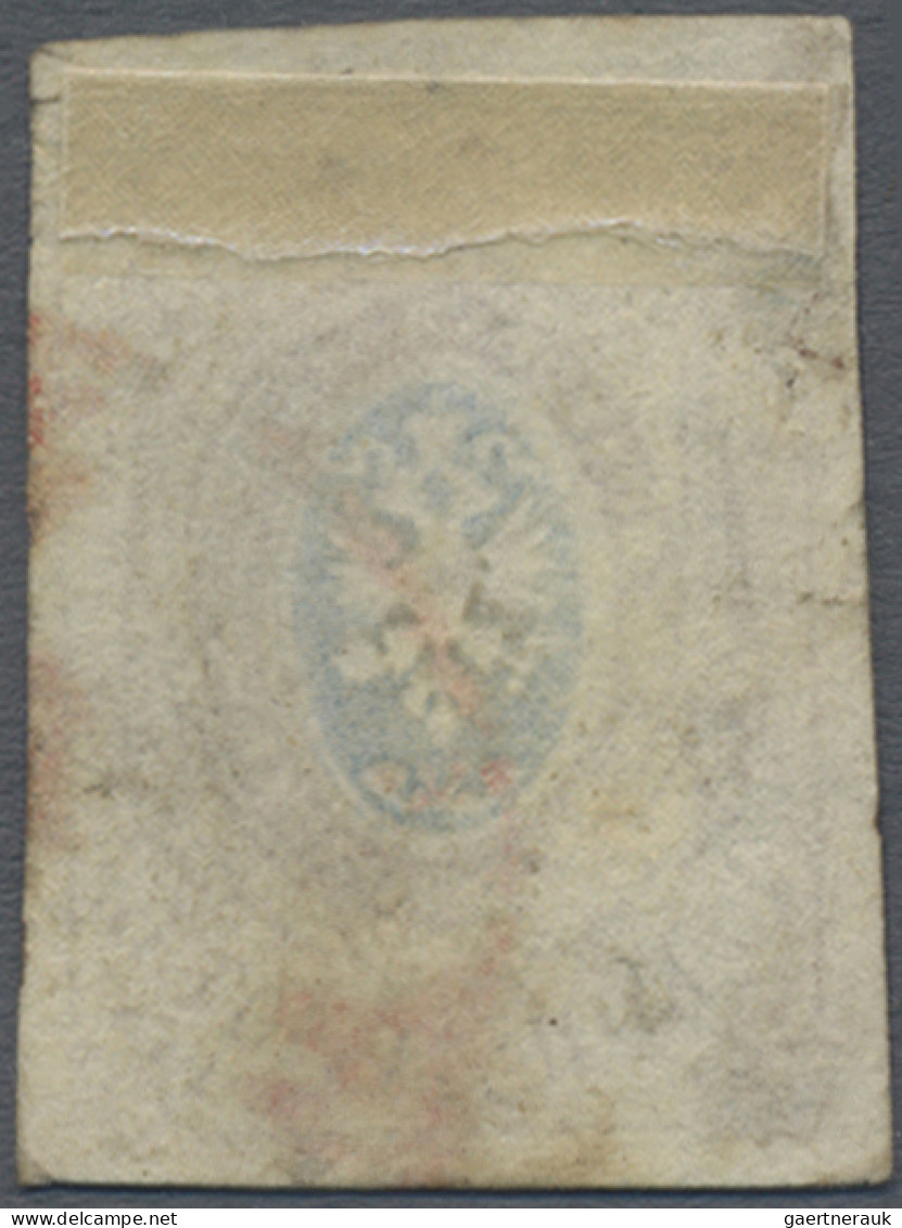 Russia: 1857, 10kop. Brown/blue, Fresh Colours, Slightly Touched To Wide Margins - Gebraucht