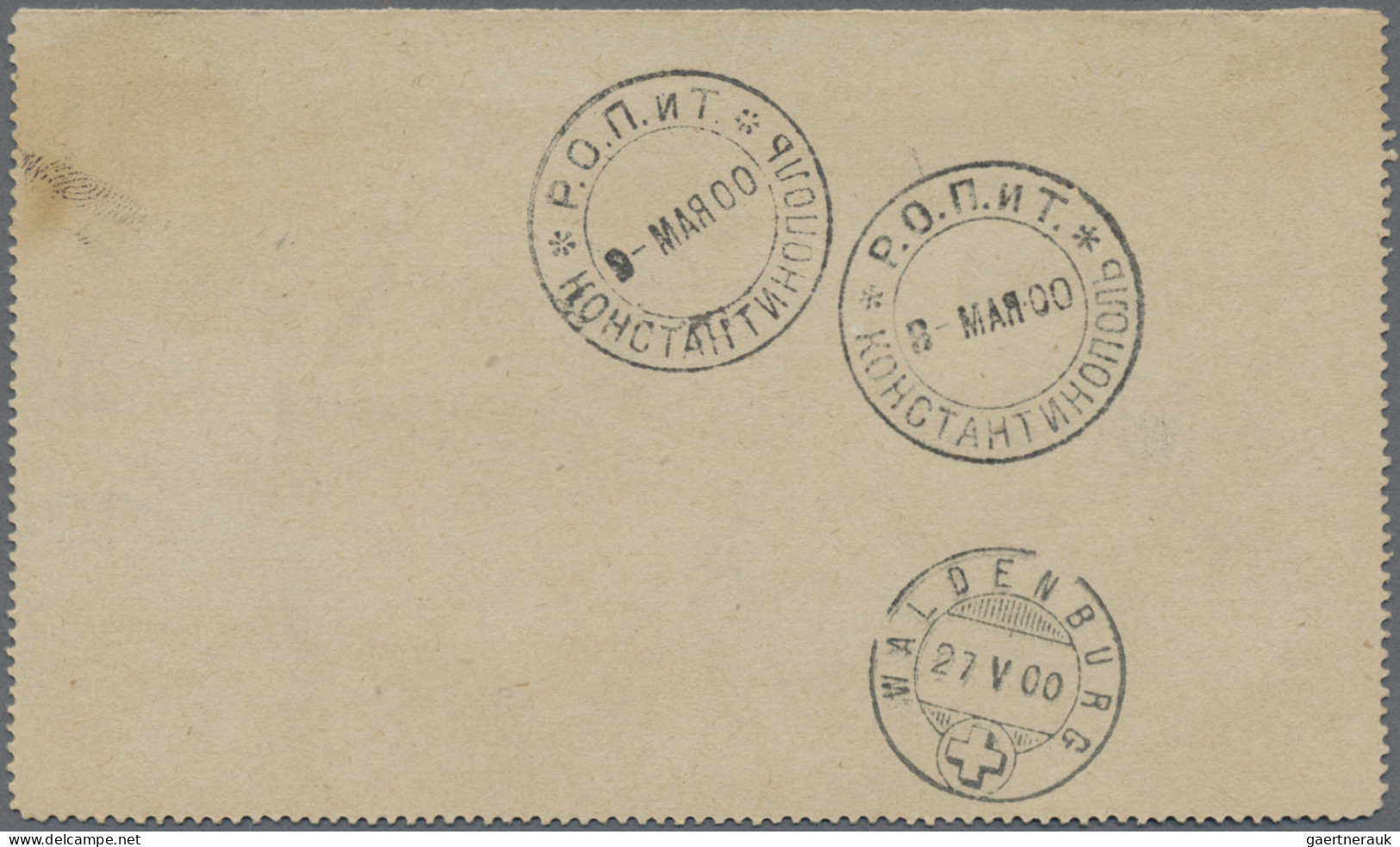 Russian Post In The Levante - Postal Stationery: 1895 Postal Stationery Letter C - Turkish Empire