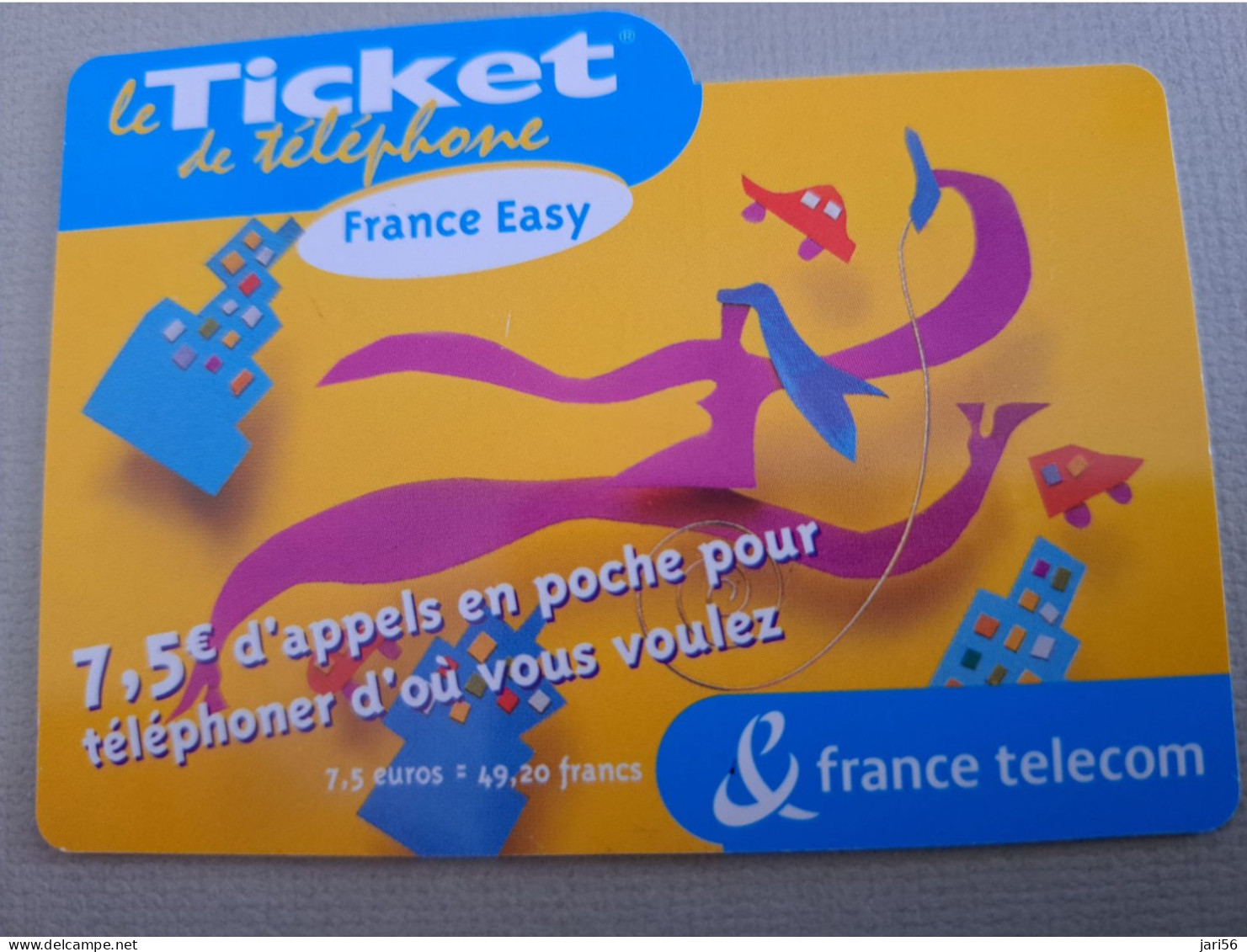 FRANCE/FRANKRIJK   TICKET 7,5 €   PREPAID  USED    ** 15312** - Voorafbetaalde Kaarten: Gsm