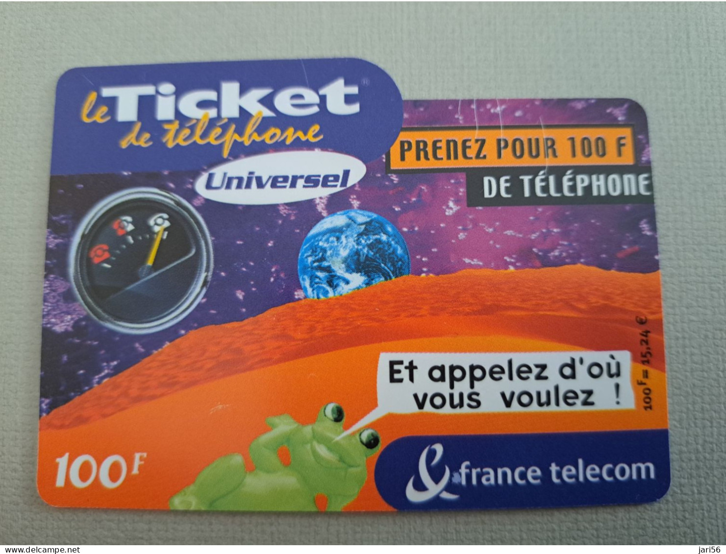 FRANCE/FRANKRIJK   TICKET 100 FRANC/ UNIVERSAL    PREPAID  USED    ** 15313** - Nachladekarten (Handy/SIM)