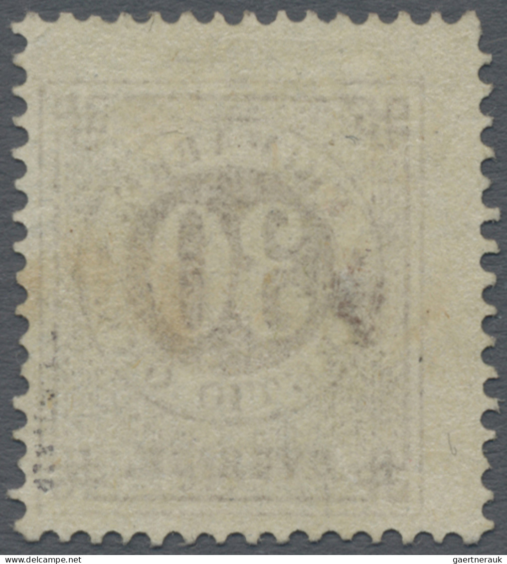 Sweden: 1872, Postage Stamp: Numeral In Circle 30 Öre Brown, Unused, Signed (Mi€ - Neufs