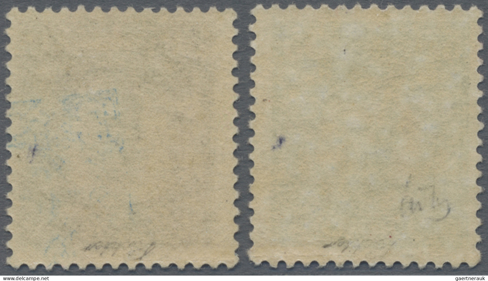 Sweden: 1918, Värnamo Issue, 55 øre Light Blue And 80 øre Black, Fresh Colour, W - Unused Stamps