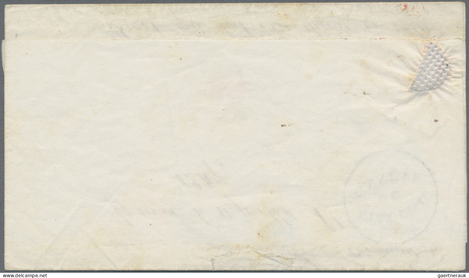 Schweiz - Genf: 1846 Großer Adler 5 C. Auf Komplettem Faltbrief (innen Mit Stemp - 1843-1852 Federal & Cantonal Stamps