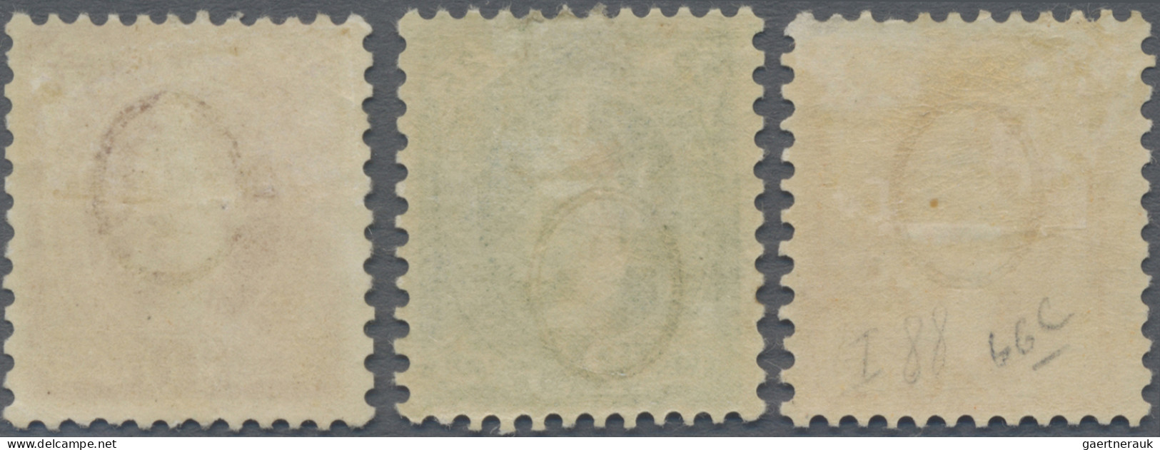 Schweiz: 1891 Stehende Helvetia 20 Rp., 25 Rp. Und 30 Rp. Je In Zähnung 11½:11 M - Unused Stamps