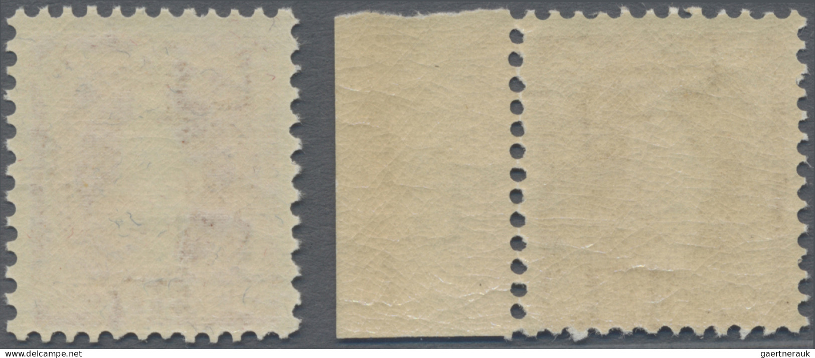 Schweiz: 1905/1907 Stehende Helvetia 3 Fr., Gez. 11½:12, Wz. Kreuze, Mit Bogenra - Unused Stamps