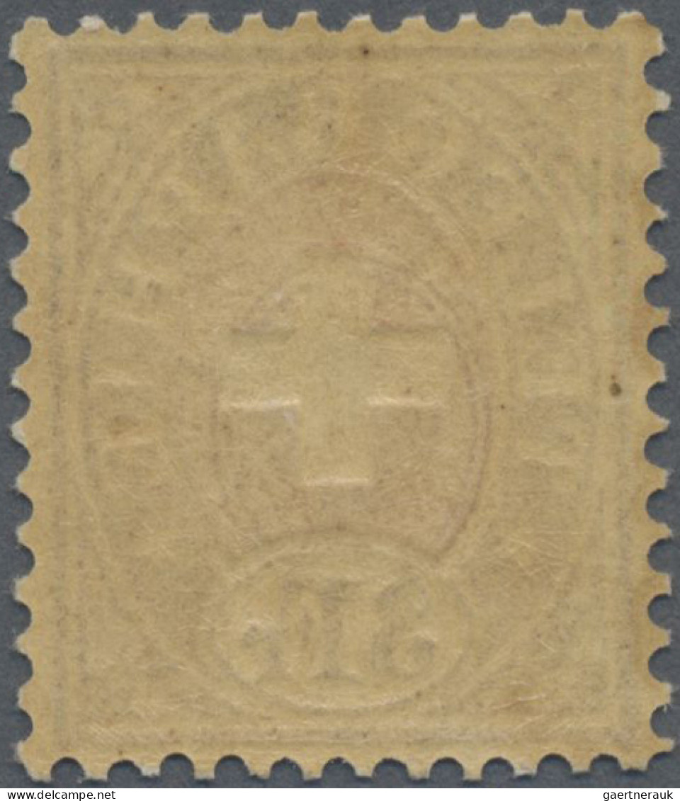 Schweiz - Telegrafenmarken: 1874 3 Fr. Braun/dunkelkarmin, Tadellos Postfrisch M - Telegraph
